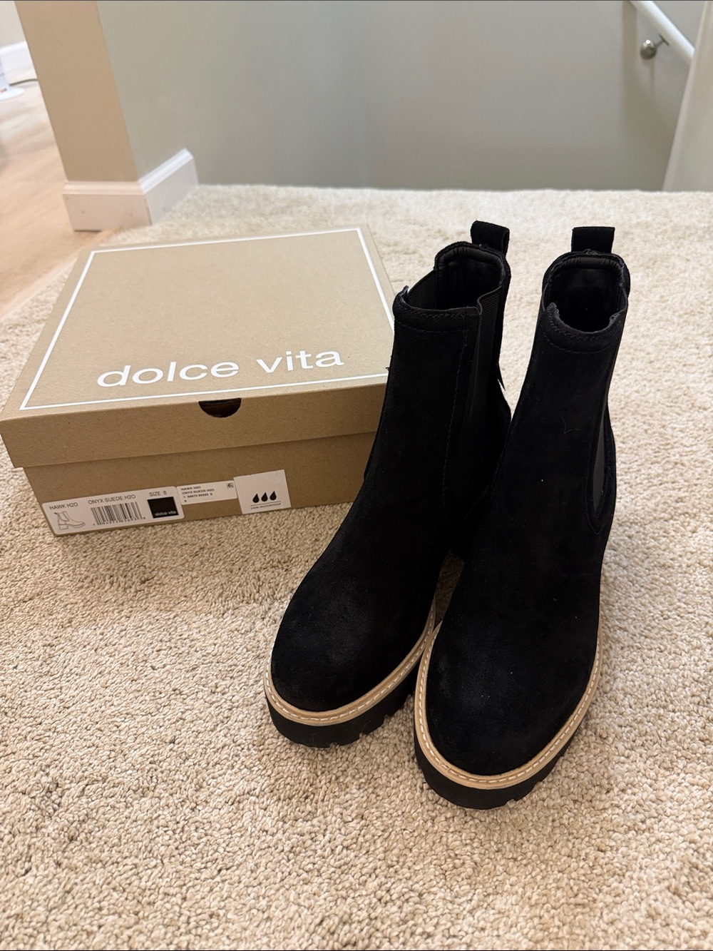 Dolce Vita Black Suede Ankle Boots